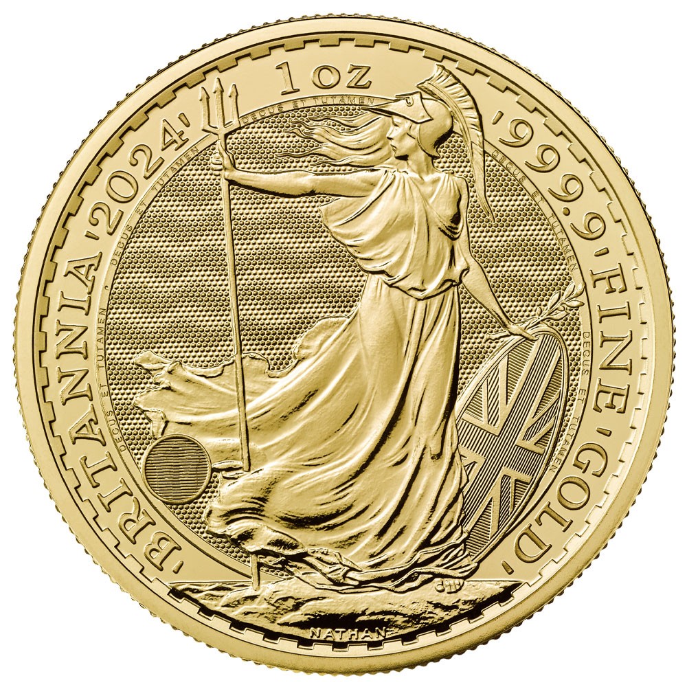 2024 10 x 1oz Gold Britannia Coins in a Tube | The Royal Mint 
