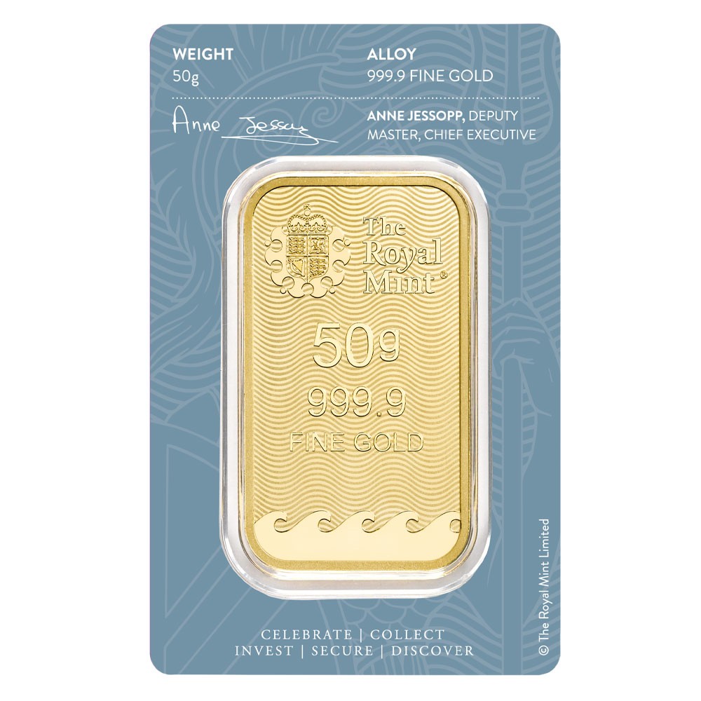 50g Britannia Gold Bar | The Royal Mint