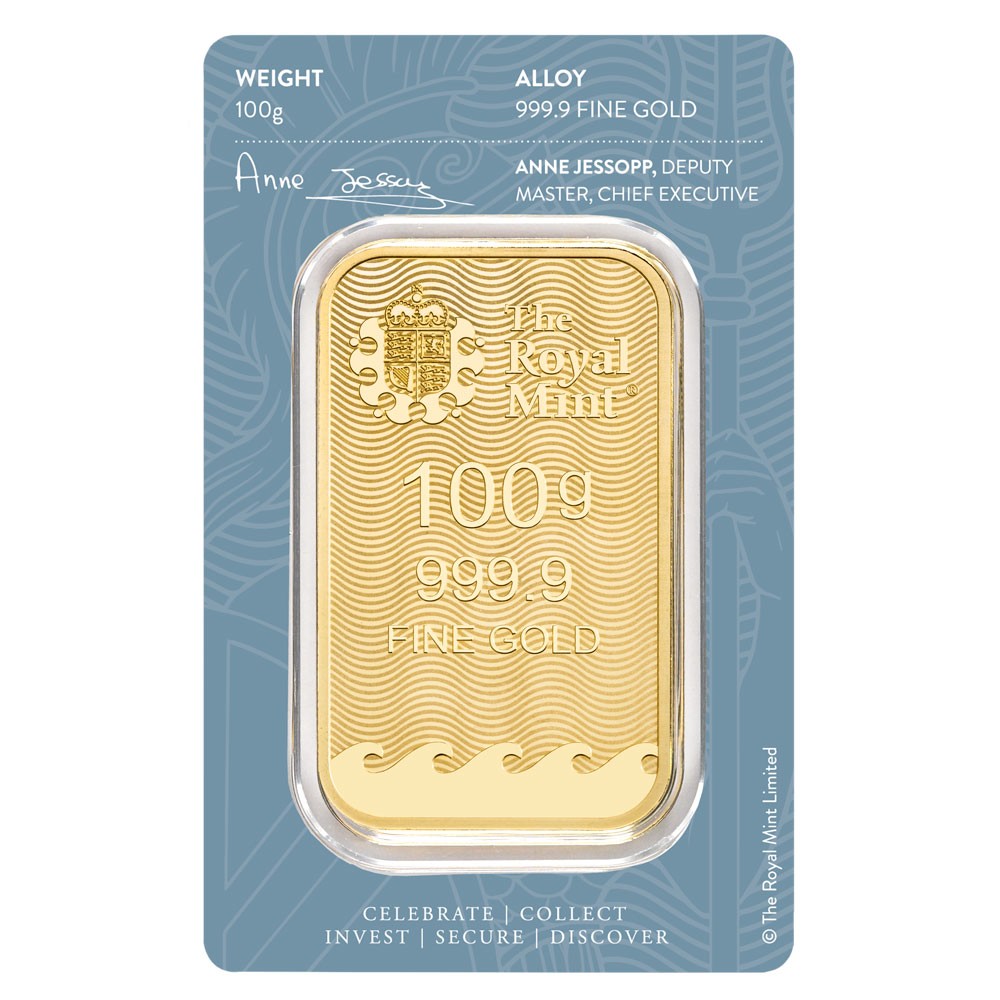 100g Britannia Gold Bar | The Royal Mint