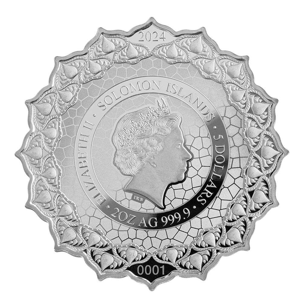 2oz Lotus Of The 7th Chakra Silver Coin with Color I PAMP Suisse