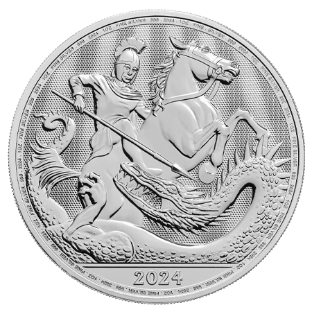 2024 1oz St George and the Dragon Silver Coin | The Royal Mint 