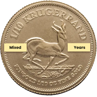 1/10oz Krugerrand Gold Coin | Mixed Years