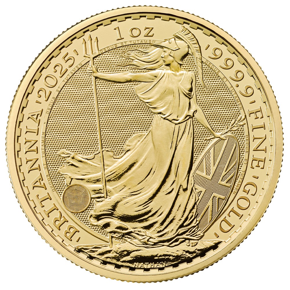 2025 10 x 1oz Gold Britannia Coins in a Tube | The Royal Mint 