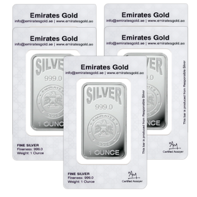 5 x 1oz Lakshmi Pure (999.0) Silver Bars | Emirates