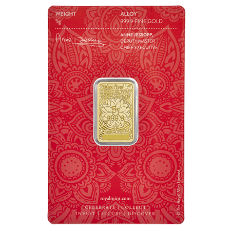  5g Lakshmi Gold Minted Bar | The Royal Mint