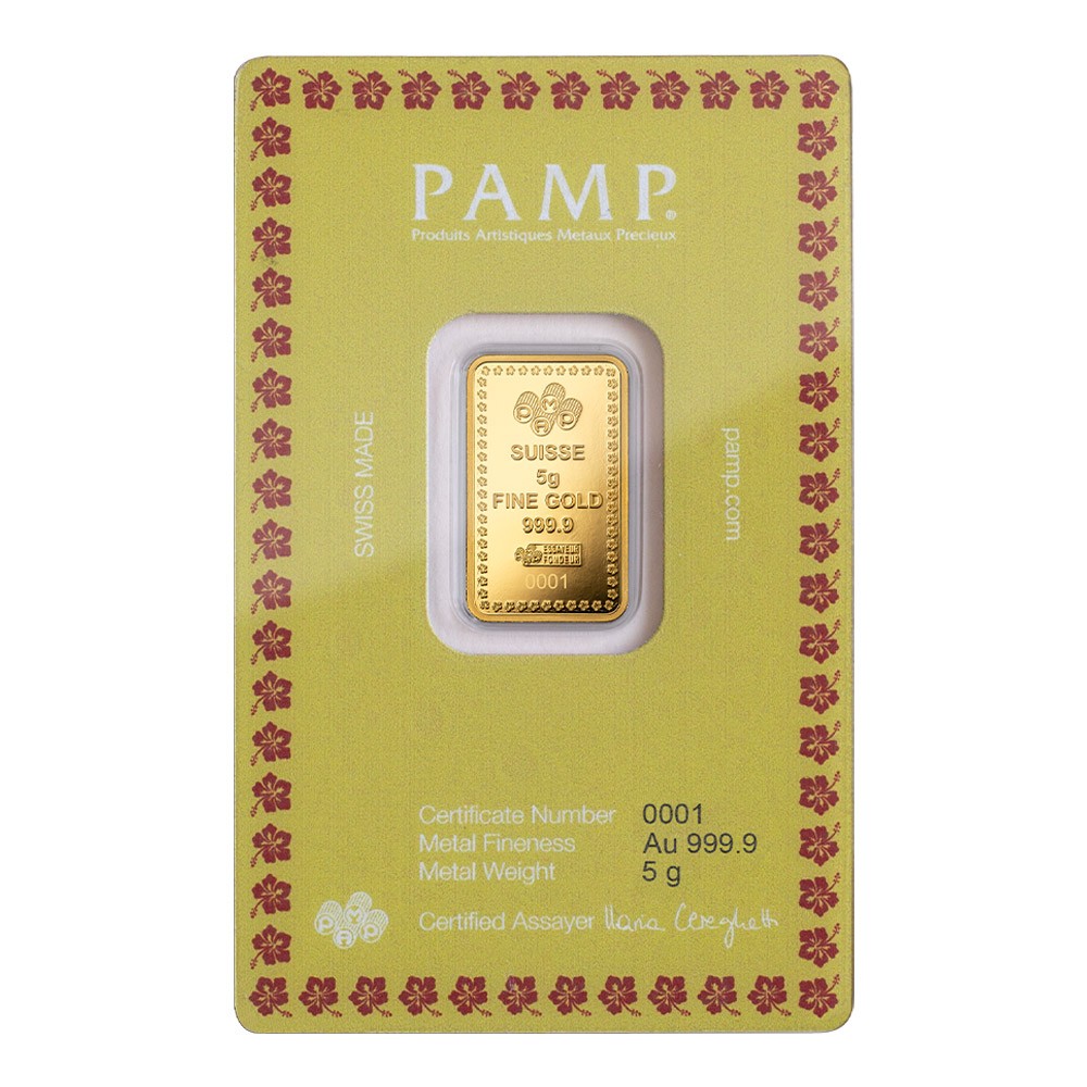 Lakshmi 5g Pure Gold Bar - Diwali | PAMP Suisse