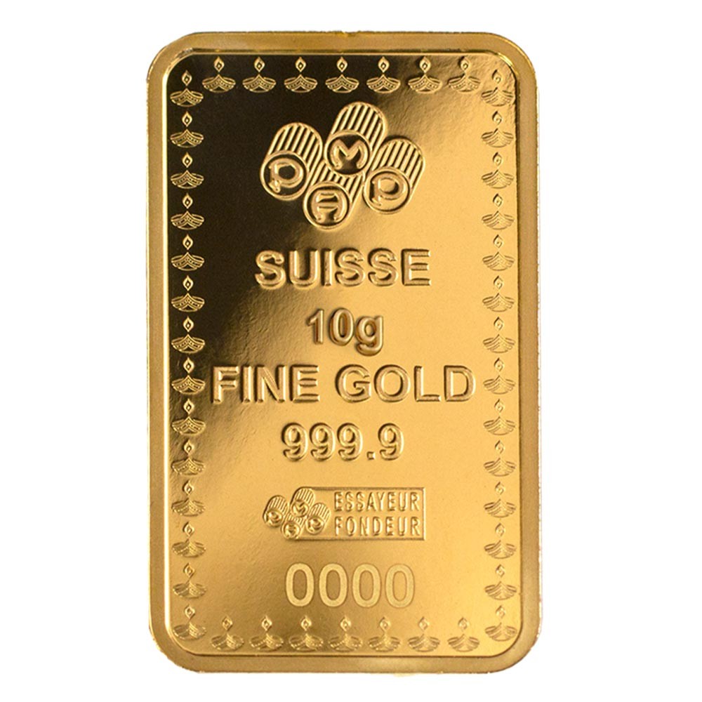 Diwali - Lakshmi 10g Pure Gold Bar | PAMP Suisse