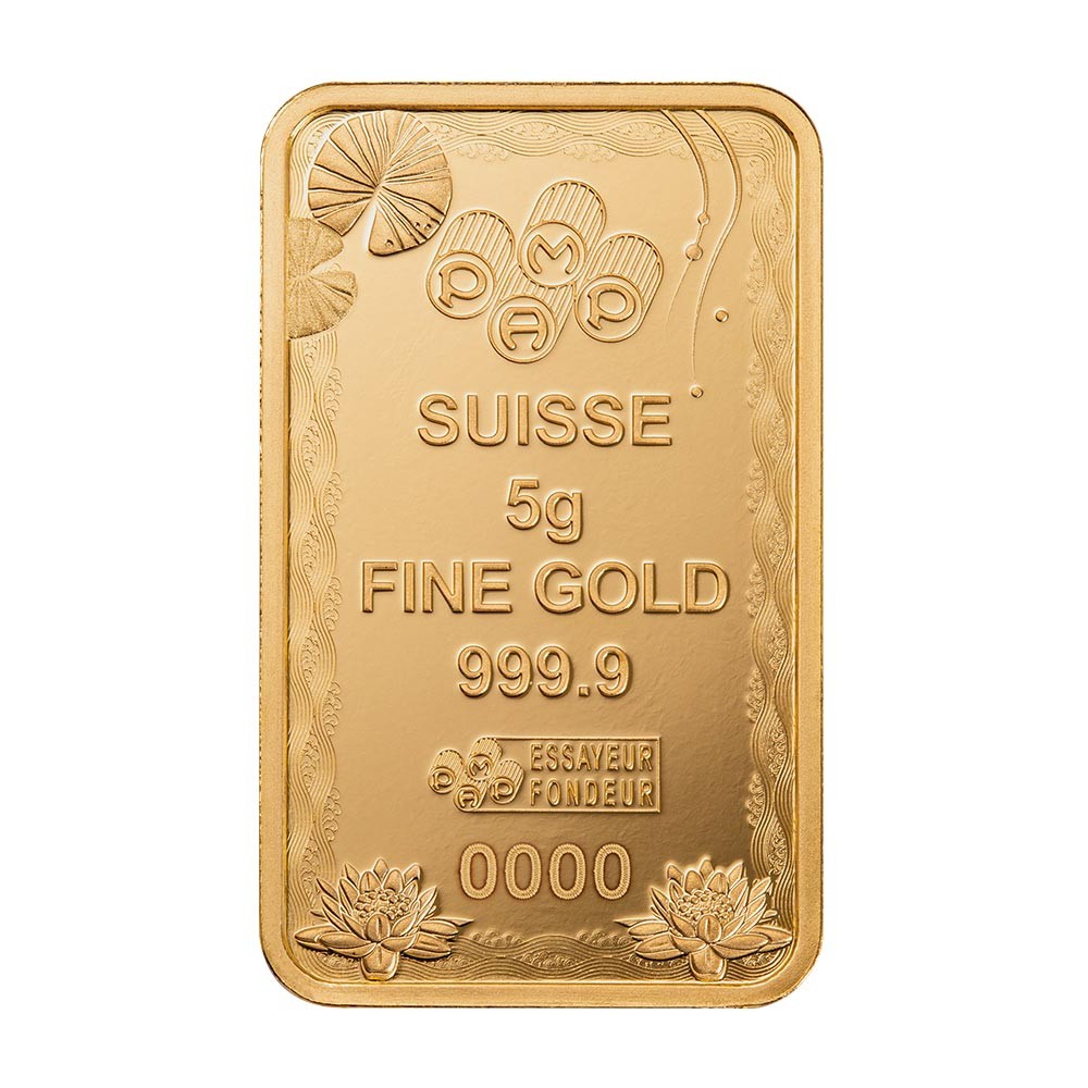 2025 5g Good Luck Koi Fish Gold Bar in Blister | PAMP Suisse