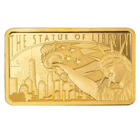 5g Statue of Liberty Gold Bar I PAMP Suisse