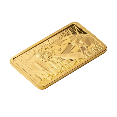 5g Statue of Liberty Gold Bar I PAMP Suisse