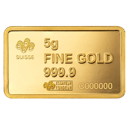 5g Statue of Liberty Gold Bar I PAMP Suisse