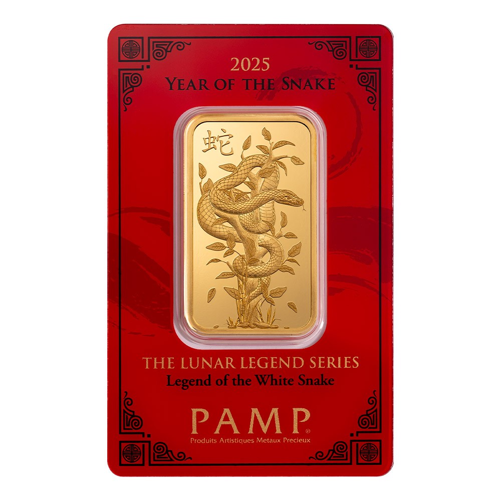 2025 1oz Legend of the White Snake Gold Bar I PAMP Suisse