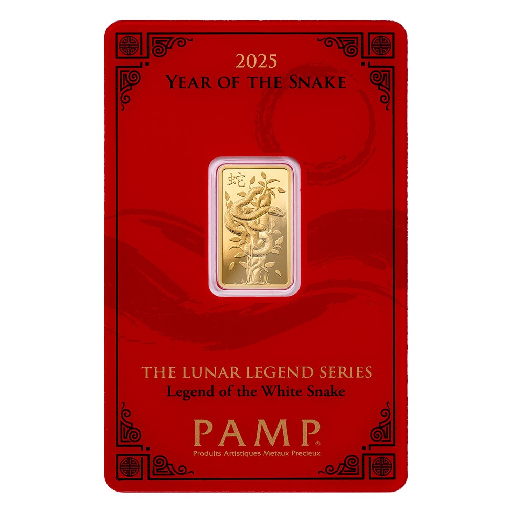 2025 5g Legend of the White Snake Gold Bar I PAMP Suisse