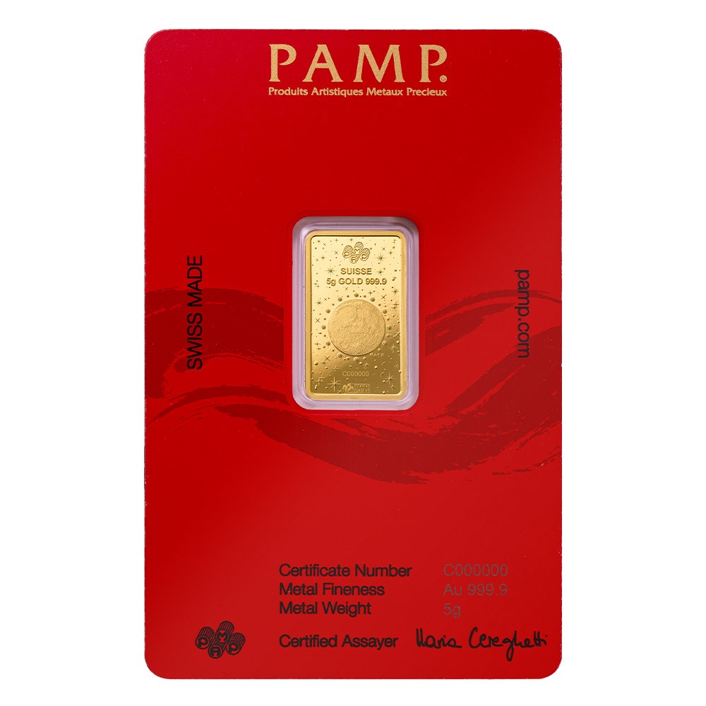 2025 5g Legend of the White Snake Gold Bar I PAMP Suisse