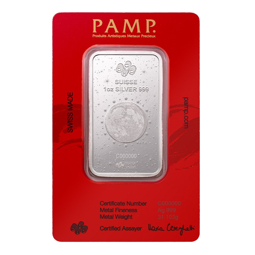 2025 1oz Year of the White Snake Silver Bar I PAMP Suisse