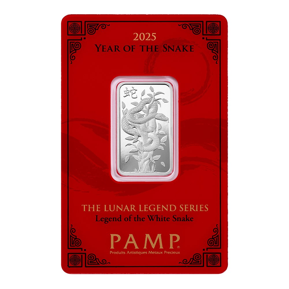 2025 10g Year of the White Snake Silver Bar I PAMP Suisse