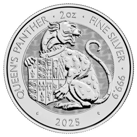 2025 2oz Tudor Beasts Queen Panther Silver Coin | The Royal Mint 