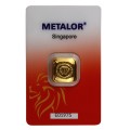 1oz Gold Cast Bar In Certicard | Metalor Singapore